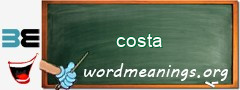 WordMeaning blackboard for costa